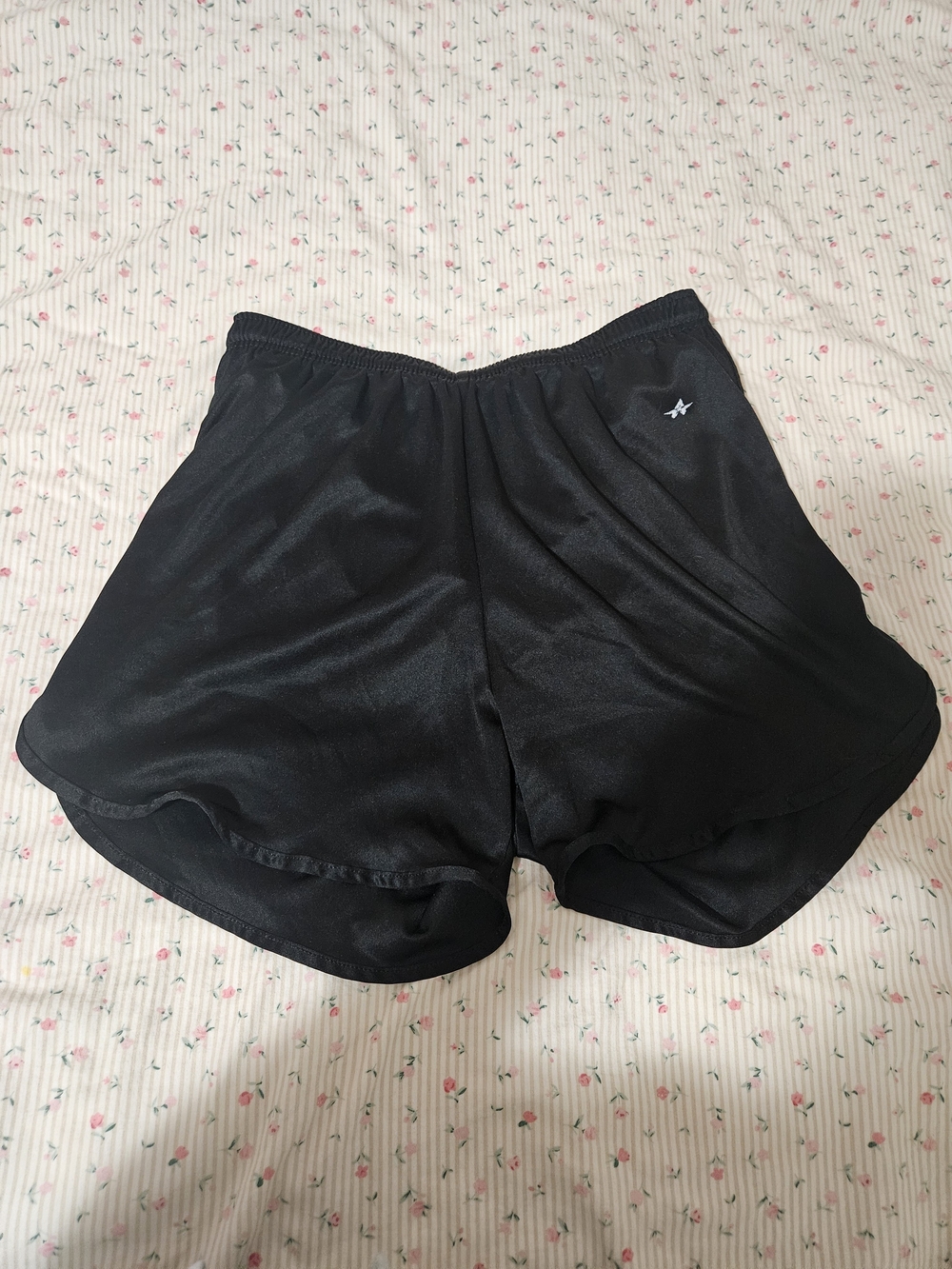 Women's Black Athletic Running Shorts with Reflective Accent